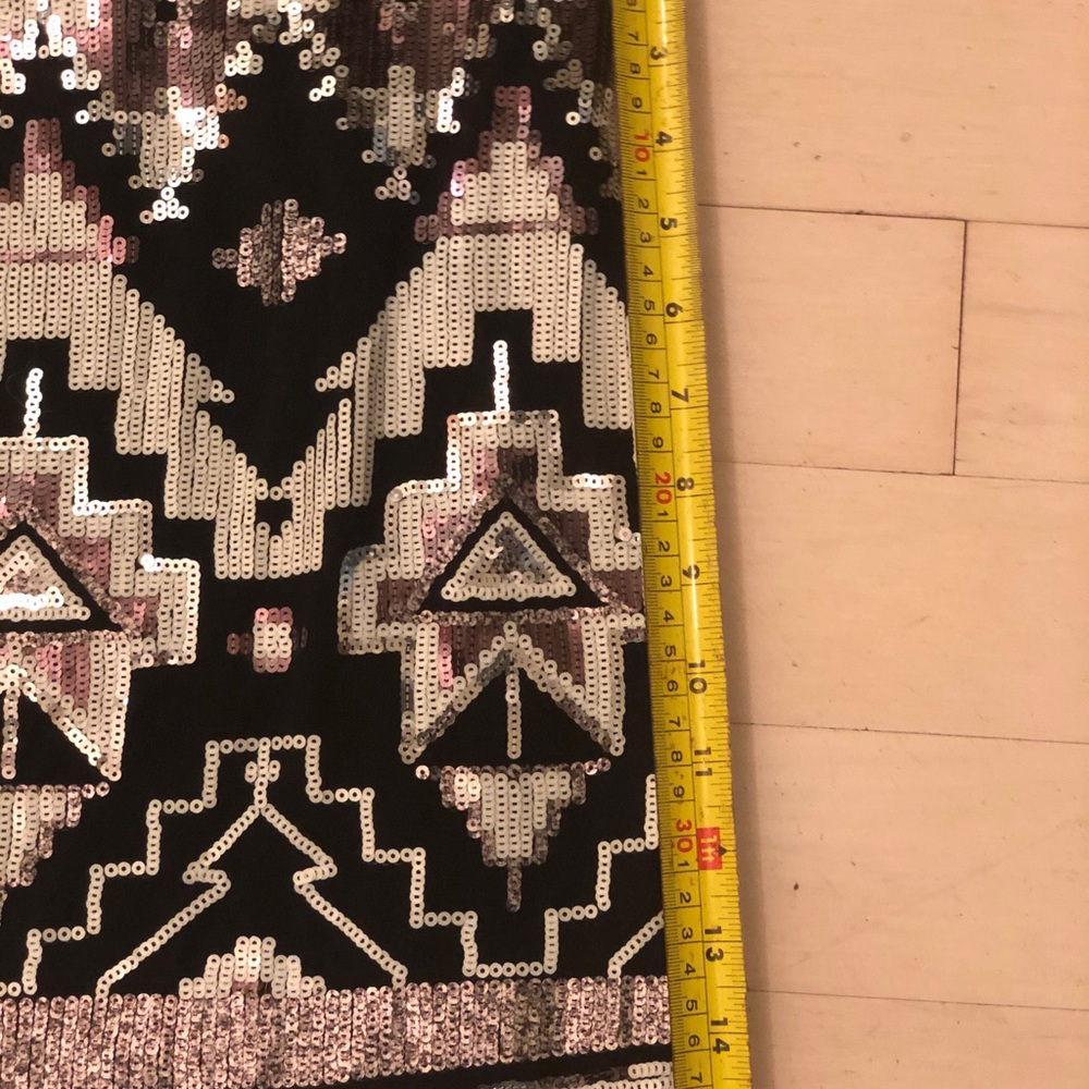Express Aztec Sequin Skirt - Picture 2 of 4